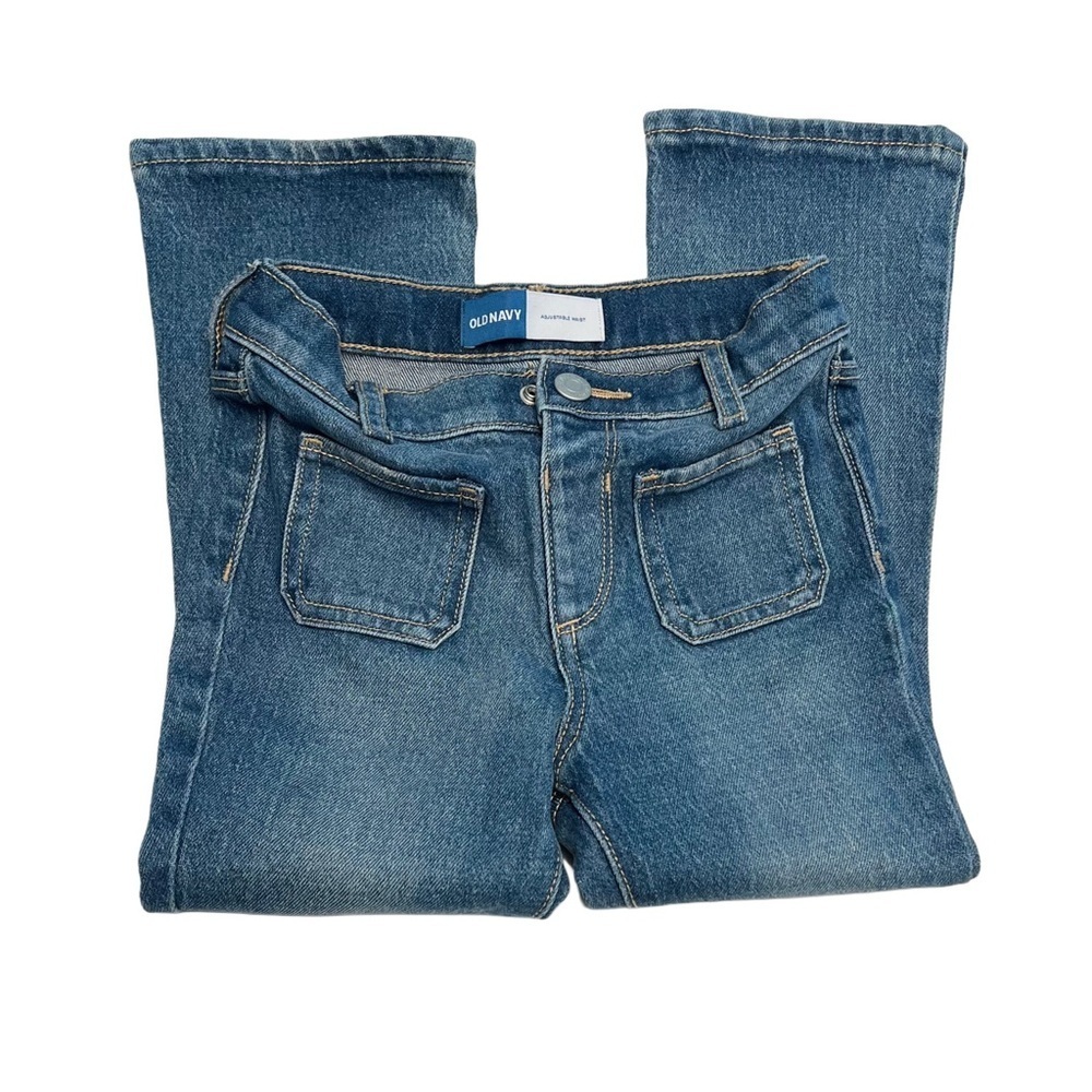 Old Navy Kids Denim Blue Flared Jeans | Girls 5T - Picture 4 of 4